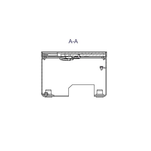 Produktbild UBD 132 163  -  Schwerlast-Unterflur-Bodendose UBD 130 inkl. belegtem Deckel aus Chromstahl, geschliffen, mit Bürstenauslass